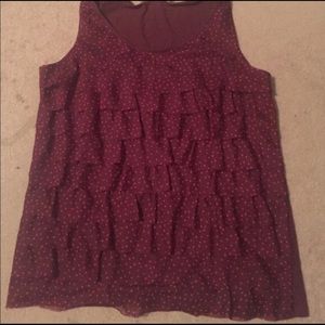 Ann Taylor Loft Ruffled Tank